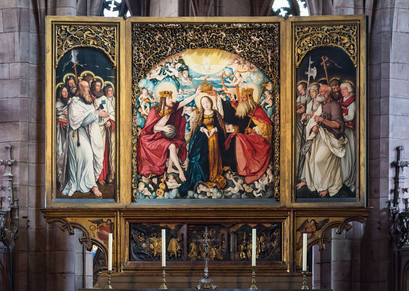 Hans Baldung Grien's Coronation of the Virgin, the high altar of Freiburg Minster