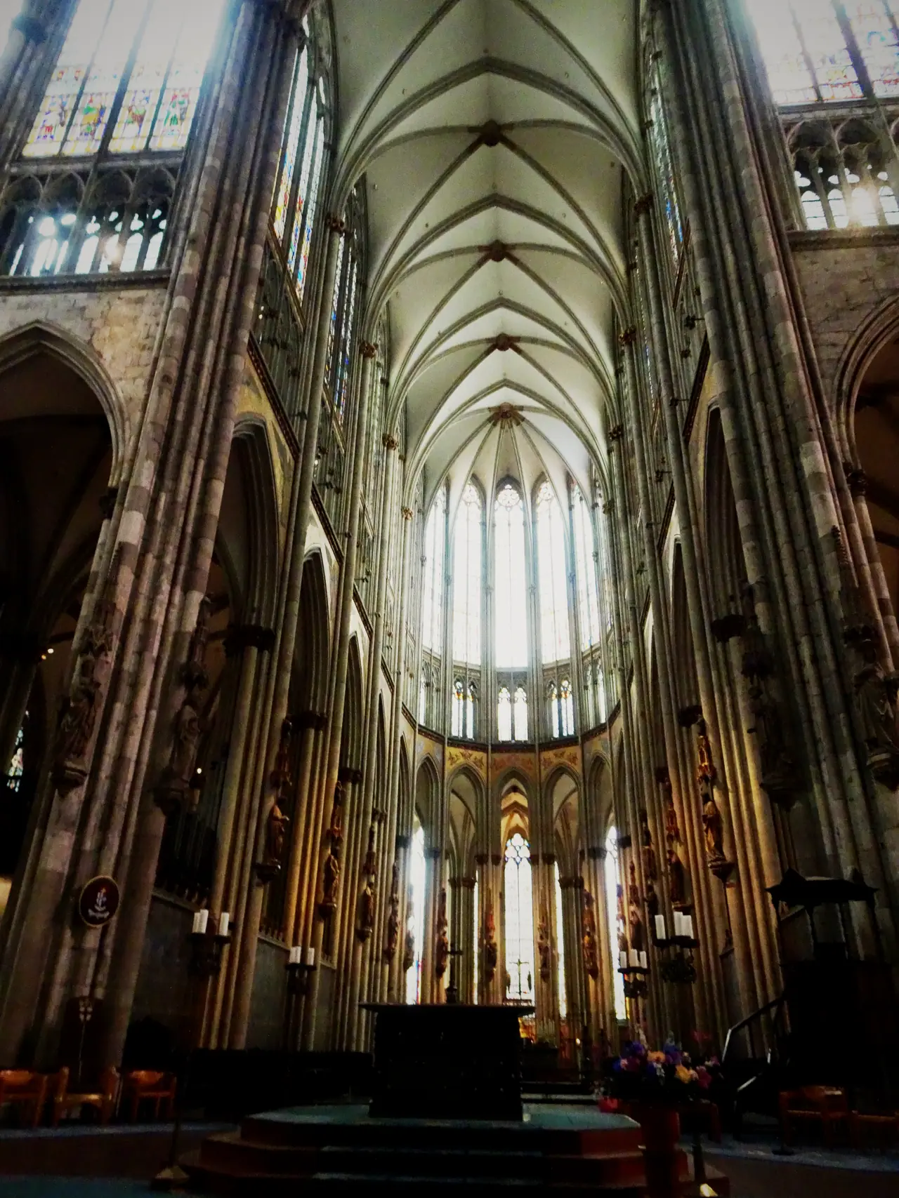 The choir of Cologne Cathedral, rising from the high altar to the vault
